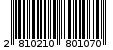 Γραμμωτός κωδικός 2810210801070