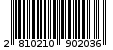 Γραμμωτός κωδικός 2810210902036