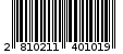 Γραμμωτός κωδικός 2810211401019