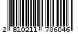 Γραμμωτός κωδικός 2810211706046