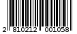 Γραμμωτός κωδικός 2810212001058