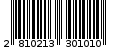 Γραμμωτός κωδικός 2810213301010