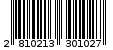 Γραμμωτός κωδικός 2810213301027