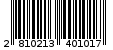 Γραμμωτός κωδικός 2810213401017