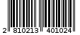 Γραμμωτός κωδικός 2810213401024