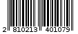 Γραμμωτός κωδικός 2810213401079