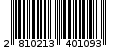Γραμμωτός κωδικός 2810213401093