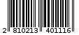 Γραμμωτός κωδικός 2810213401116