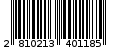Γραμμωτός κωδικός 2810213401185