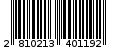 Γραμμωτός κωδικός 2810213401192