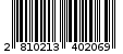 Γραμμωτός κωδικός 2810213402069