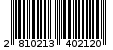 Γραμμωτός κωδικός 2810213402120