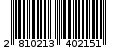 Γραμμωτός κωδικός 2810213402151