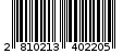 Γραμμωτός κωδικός 2810213402205