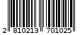Γραμμωτός κωδικός 2810213701025