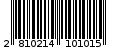Γραμμωτός κωδικός 2810214101015