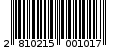 Γραμμωτός κωδικός 2810215001017