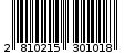 Γραμμωτός κωδικός 2810215301018