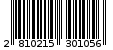 Γραμμωτός κωδικός 2810215301056
