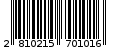 Γραμμωτός κωδικός 2810215701016