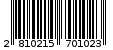 Γραμμωτός κωδικός 2810215701023