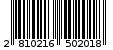 Γραμμωτός κωδικός 2810216502018