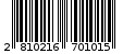 Γραμμωτός κωδικός 2810216701015