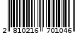 Γραμμωτός κωδικός 2810216701046