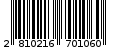 Γραμμωτός κωδικός 2810216701060