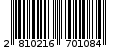 Γραμμωτός κωδικός 2810216701084