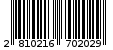 Γραμμωτός κωδικός 2810216702029