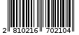 Γραμμωτός κωδικός 2810216702104