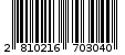 Γραμμωτός κωδικός 2810216703040