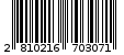 Γραμμωτός κωδικός 2810216703071