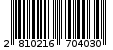 Γραμμωτός κωδικός 2810216704030
