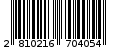 Γραμμωτός κωδικός 2810216704054