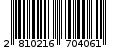 Γραμμωτός κωδικός 2810216704061