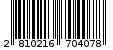 Γραμμωτός κωδικός 2810216704078