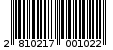 Γραμμωτός κωδικός 2810217001022