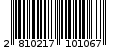 Γραμμωτός κωδικός 2810217101067