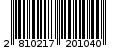 Γραμμωτός κωδικός 2810217201040