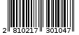 Γραμμωτός κωδικός 2810217301047