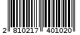 Γραμμωτός κωδικός 2810217401020