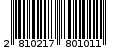 Γραμμωτός κωδικός 2810217801011