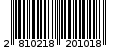 Γραμμωτός κωδικός 2810218201018