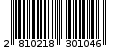 Γραμμωτός κωδικός 2810218301046