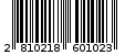 Γραμμωτός κωδικός 2810218601023