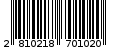 Γραμμωτός κωδικός 2810218701020