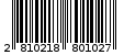 Γραμμωτός κωδικός 2810218801027