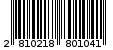 Γραμμωτός κωδικός 2810218801041